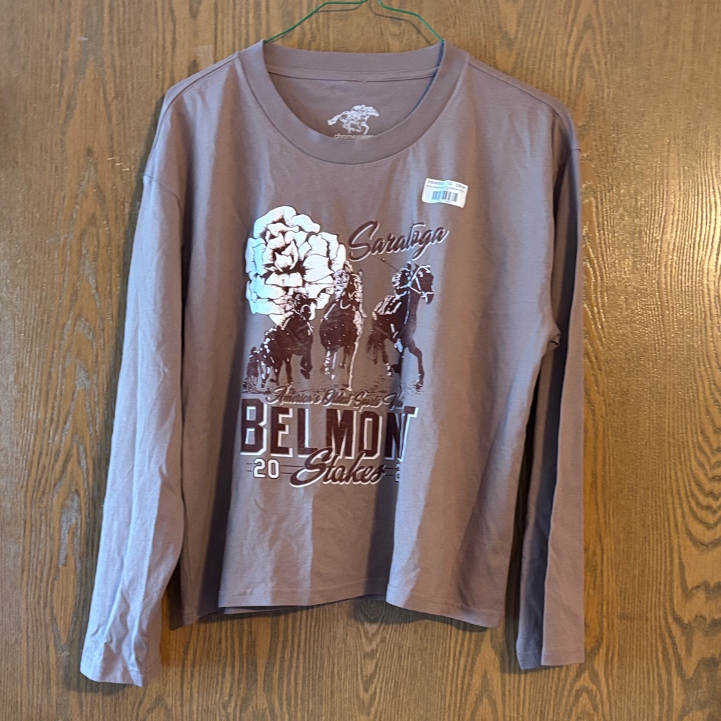 Chrome Studio Belmont Stakes Long Sleeve Shirt Size L